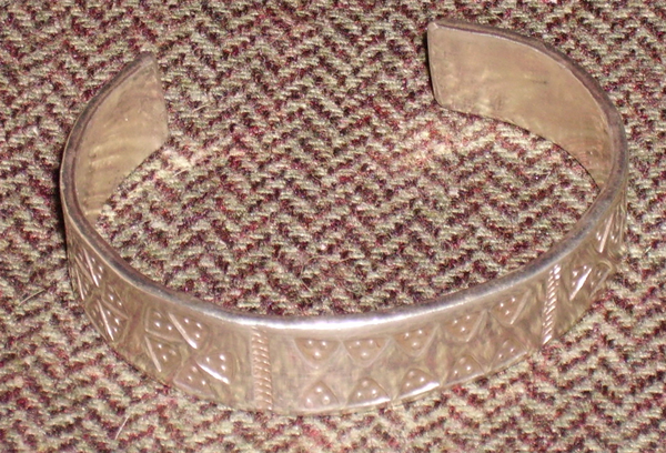 Punched Silver Bracelet